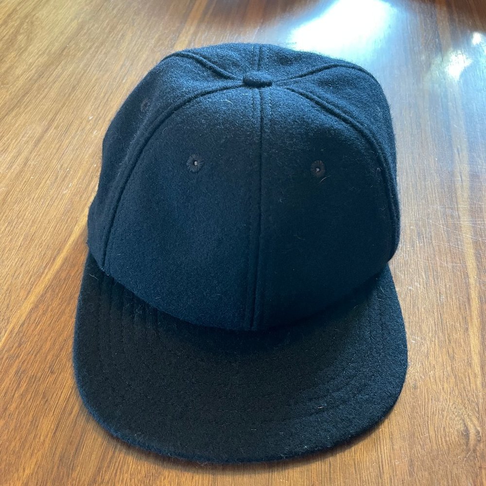 Woolrich Navy Blue All Wool Baseball Cap